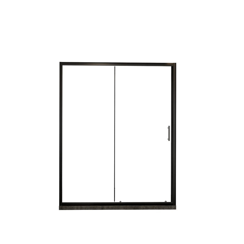 Single Sliding Shower Door, Thick Clear Tempered Glass Shower Door With Stainless Steel Handle by HouseOfZazla