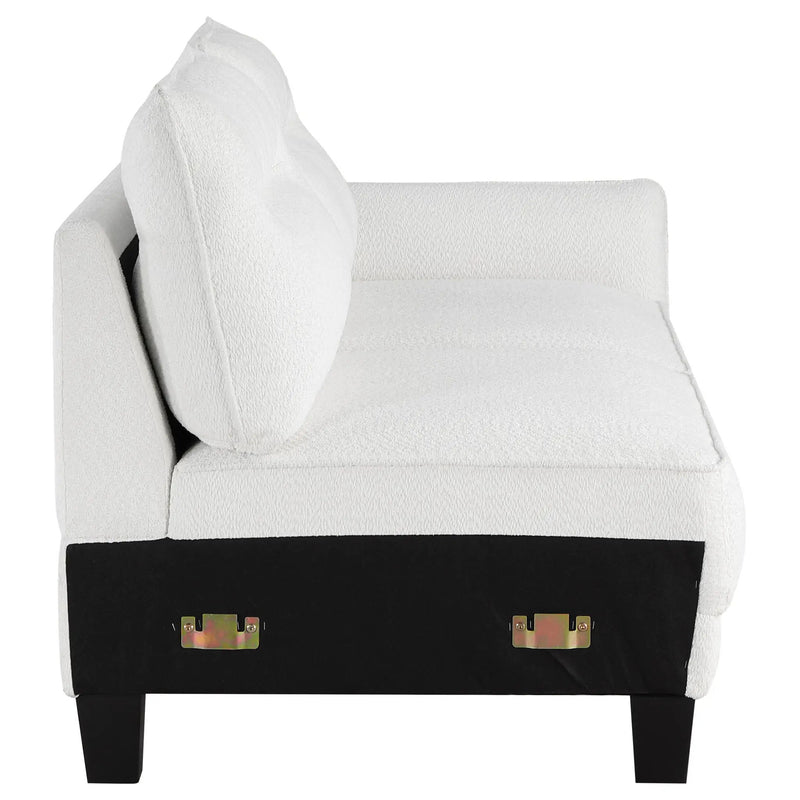 Granholm - Upholstered Curved Arm Sectional Sofa - White