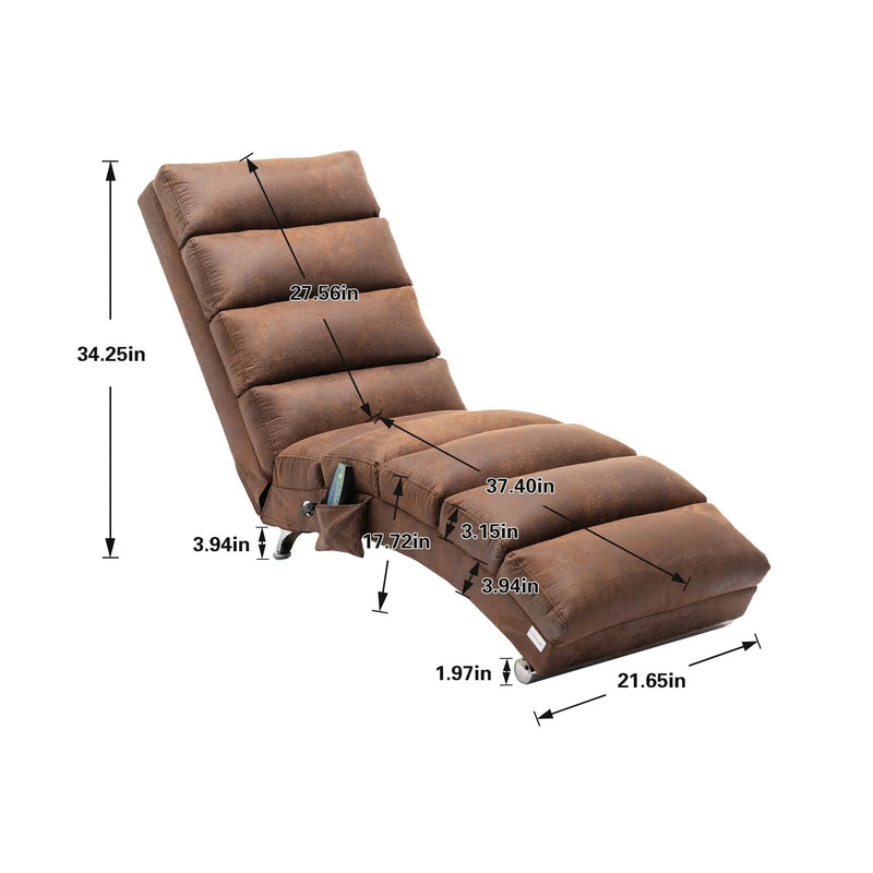 Massage Chaise Lounge Indoor With Remote Control by HouseOfZazla