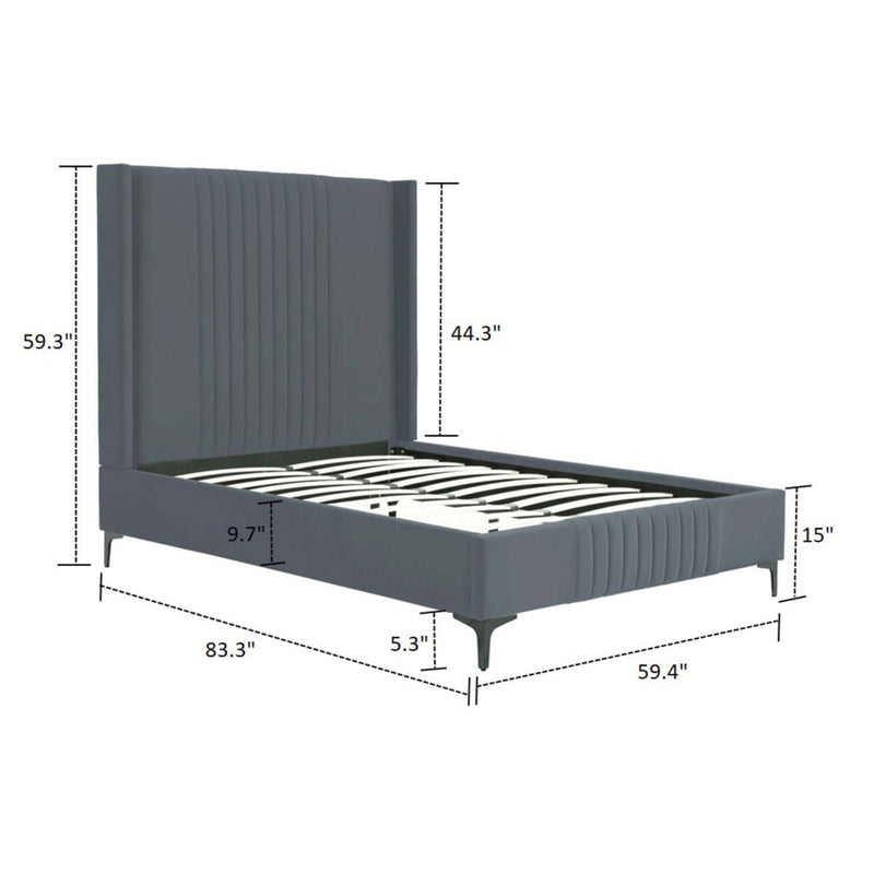 Promenade - Bed With Upholstered Headboard And Slats by HouseOfZazla