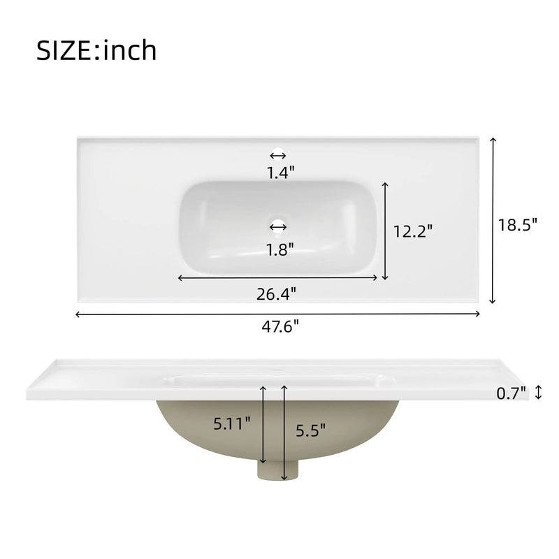 Navy Blue 48" Bathroom Vanity by HouseOfZazla