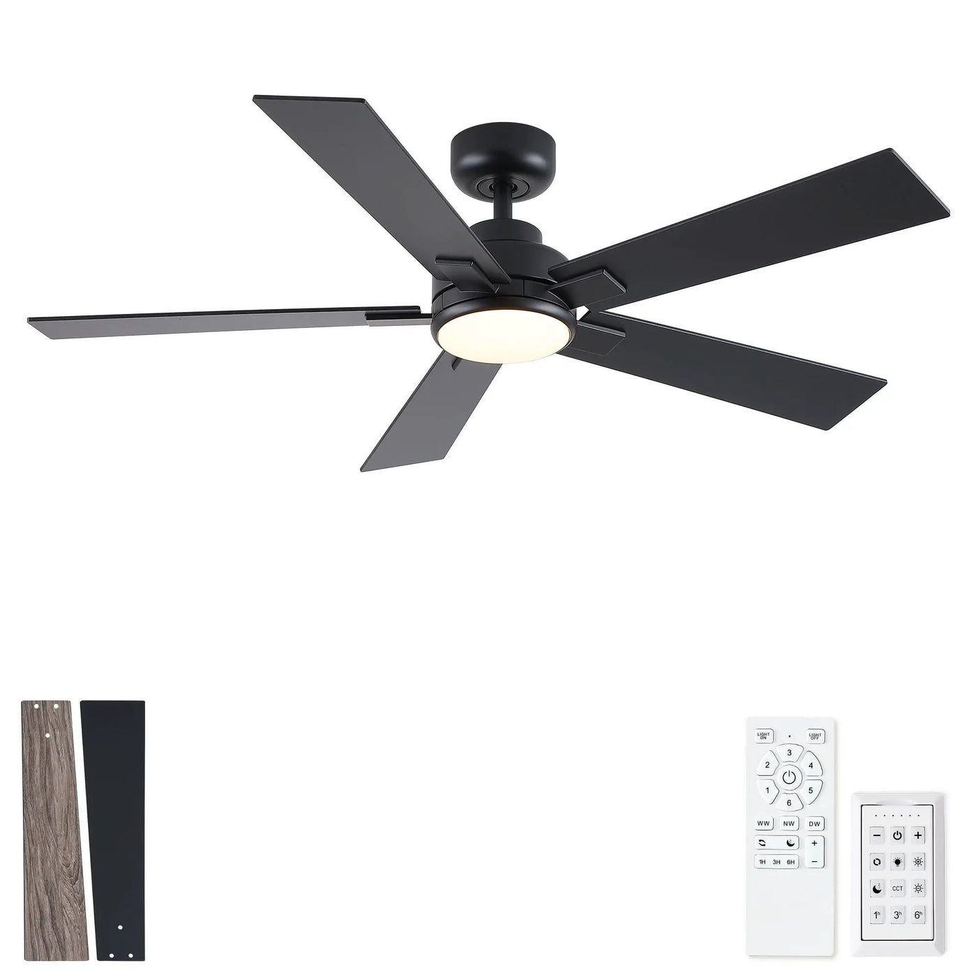 Reversible Motor Integrated LED Dimmable Ceiling Fan With Light by Unique Piece Furniture