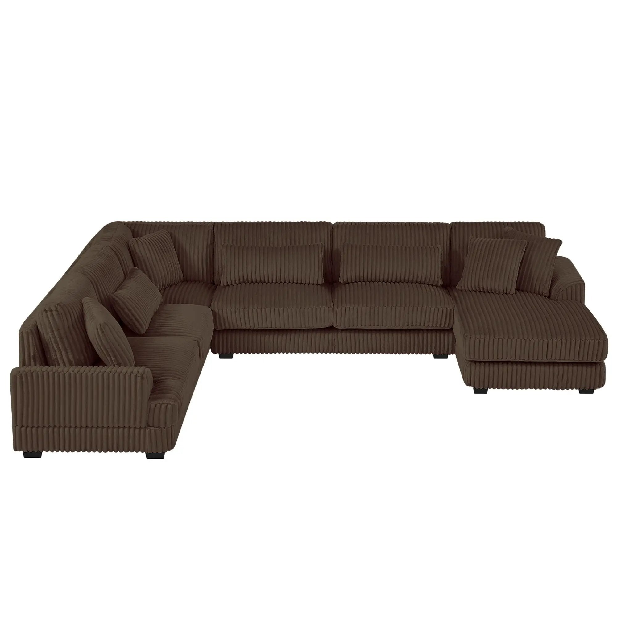 Oversized Sectional Sofa U - Shaped Sofa Couch Modern Sofa Upholstered In Soft With A Chaise Lounge For Living Room by HouseOfZazla