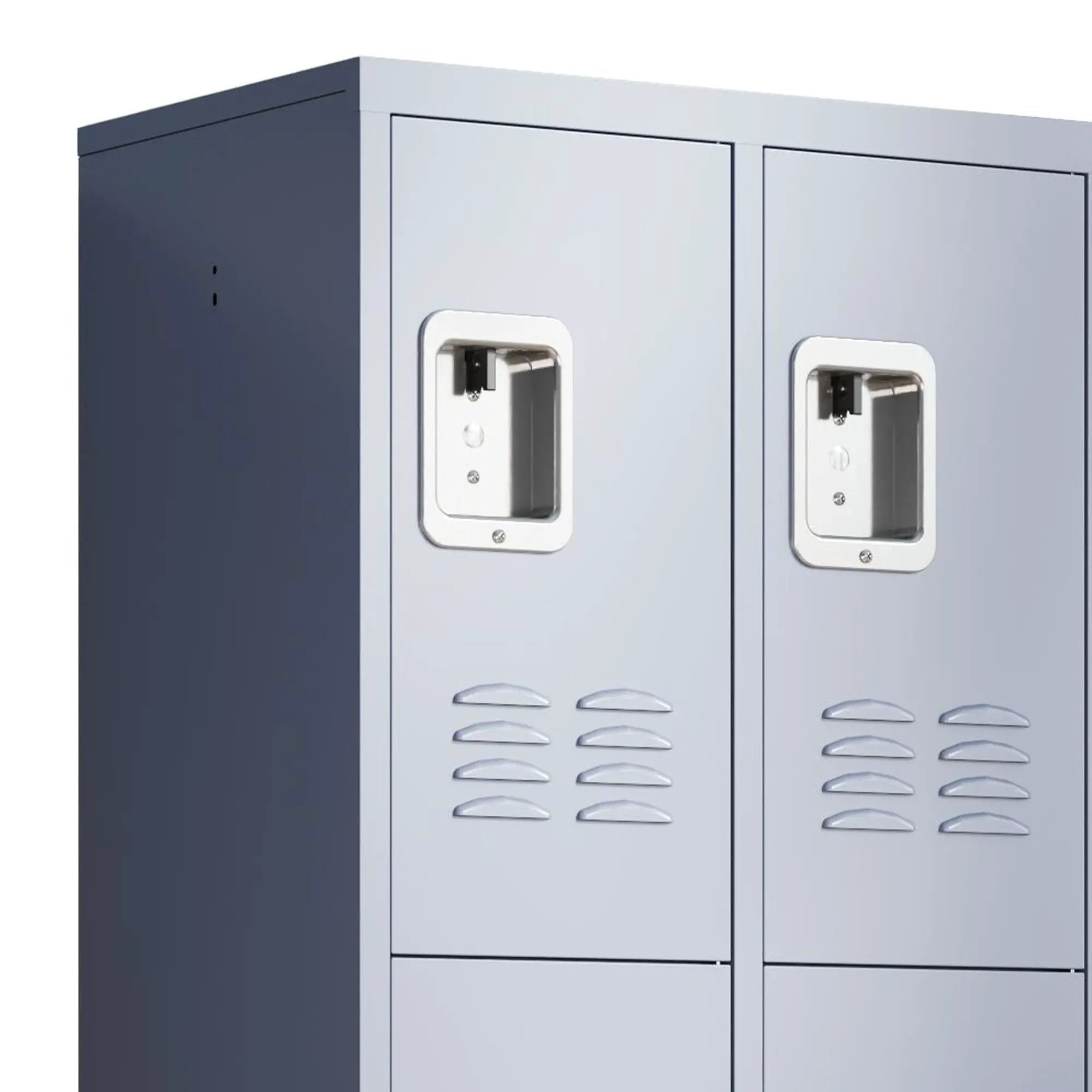 9 Door Lockers With Lock For Storage In Office, School, Gym, And Bedroom - Gray by HouseOfZazla