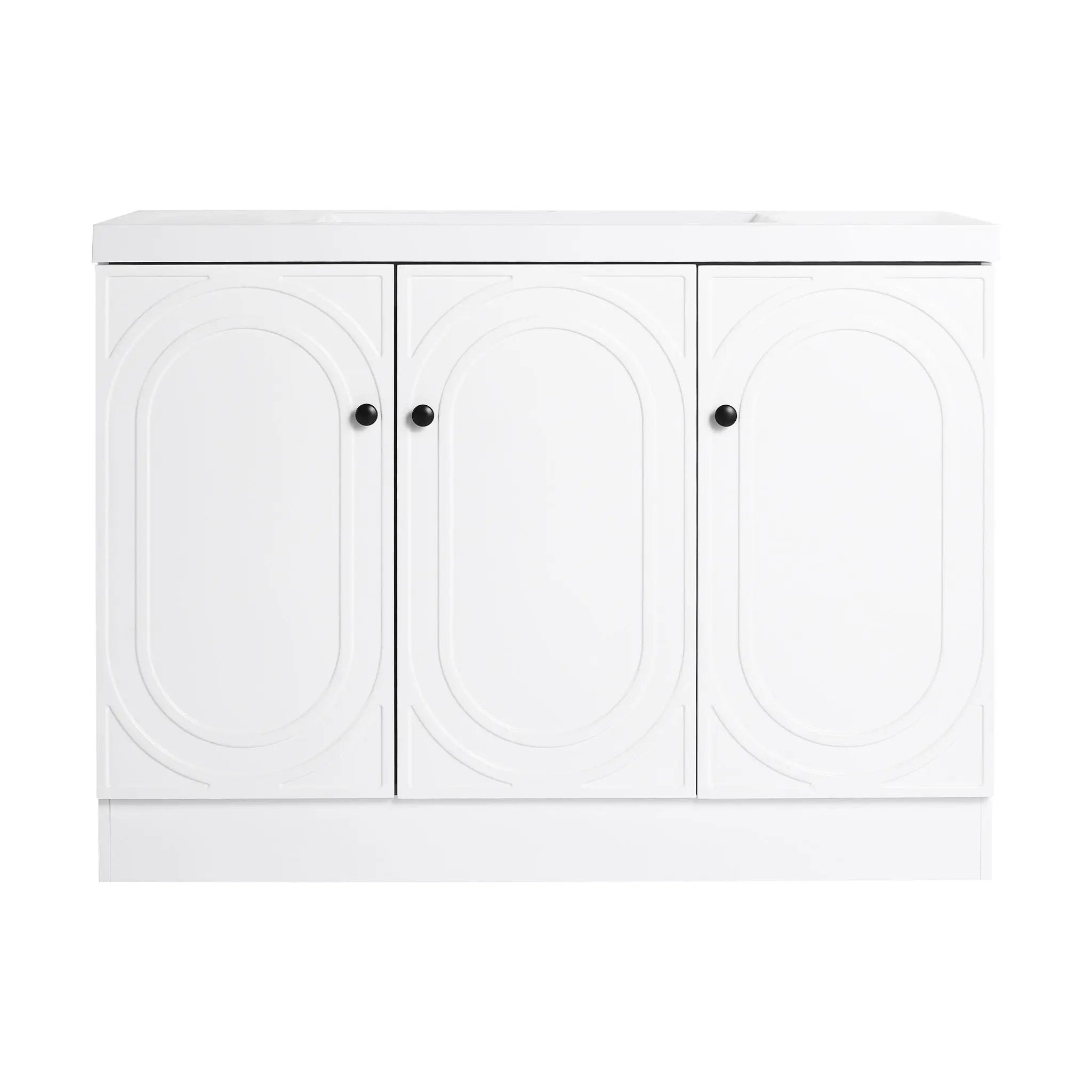 Contemporary Freestanding Bathroom Vanity With Resin Sink & Soft-Close Cabinet Doors by HouseOfZazla