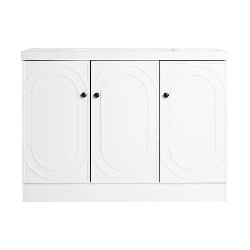 Contemporary Freestanding Bathroom Vanity With Resin Sink & Soft-Close Cabinet Doors by HouseOfZazla