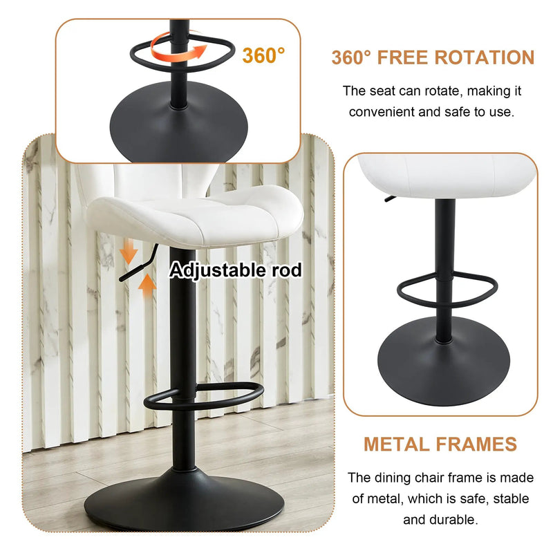 Set of 2 Height Adjustable Bar Stools by HouseOfZazla