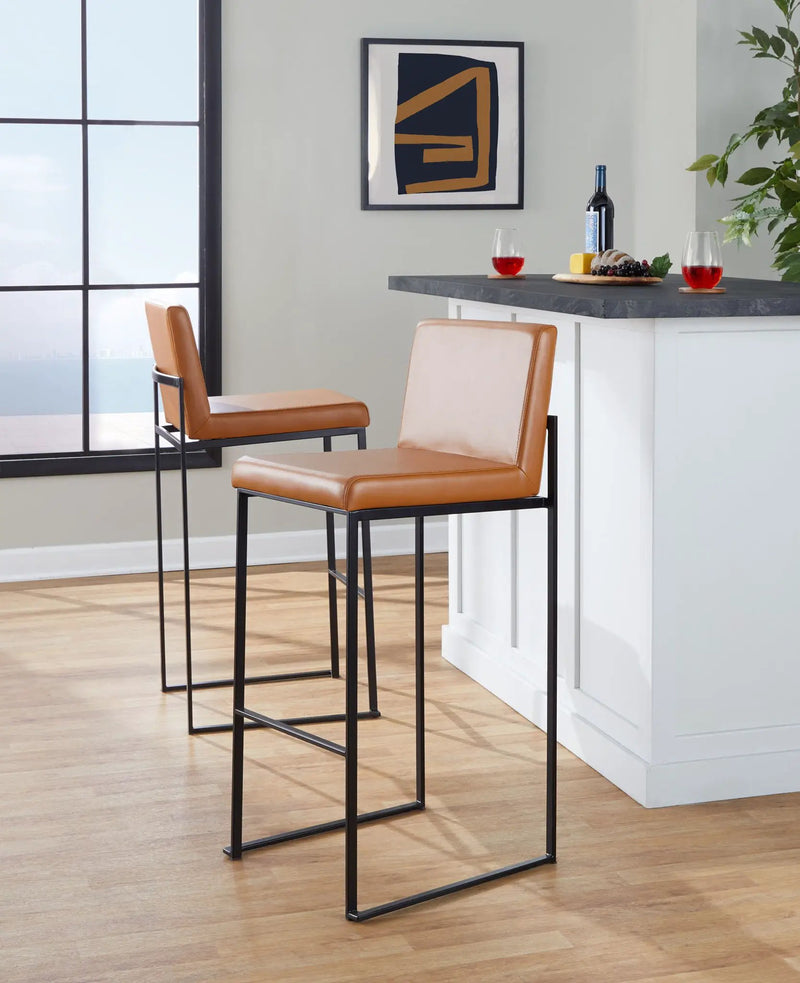 Fuji - Contemporary High Back Barstool Elegant Design by HouseOfZazla