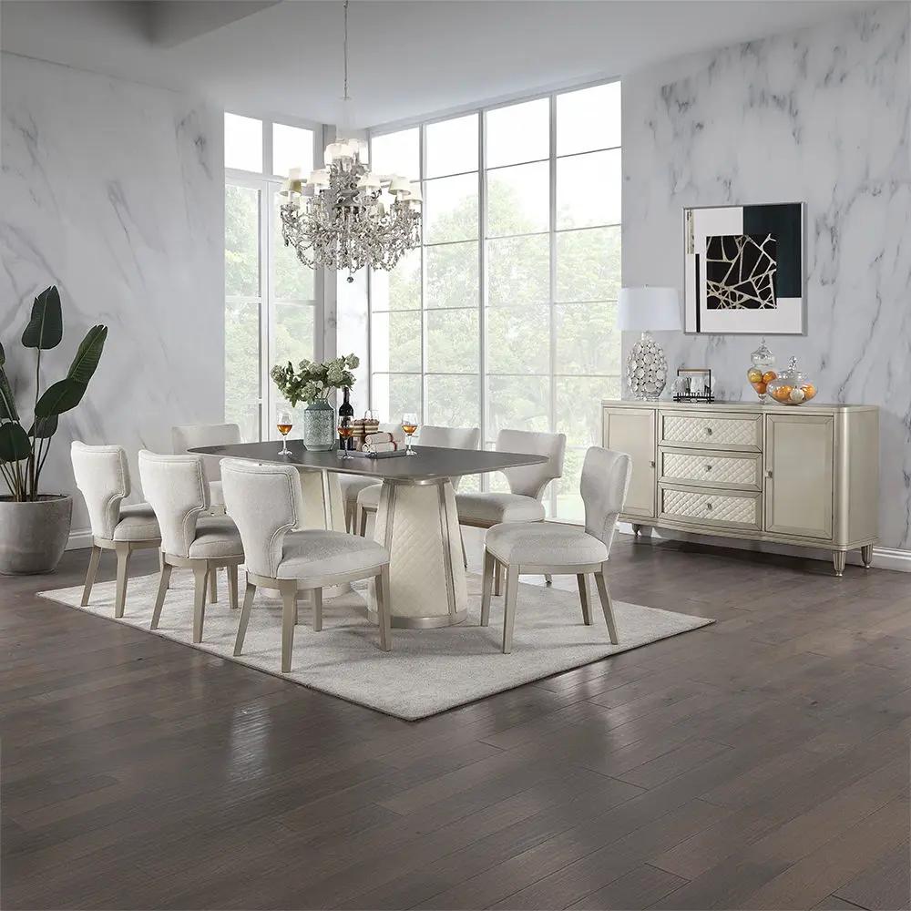 Kasa - Dining Table - Sintered Stone Top & Champagne by Unique Piece Furniture