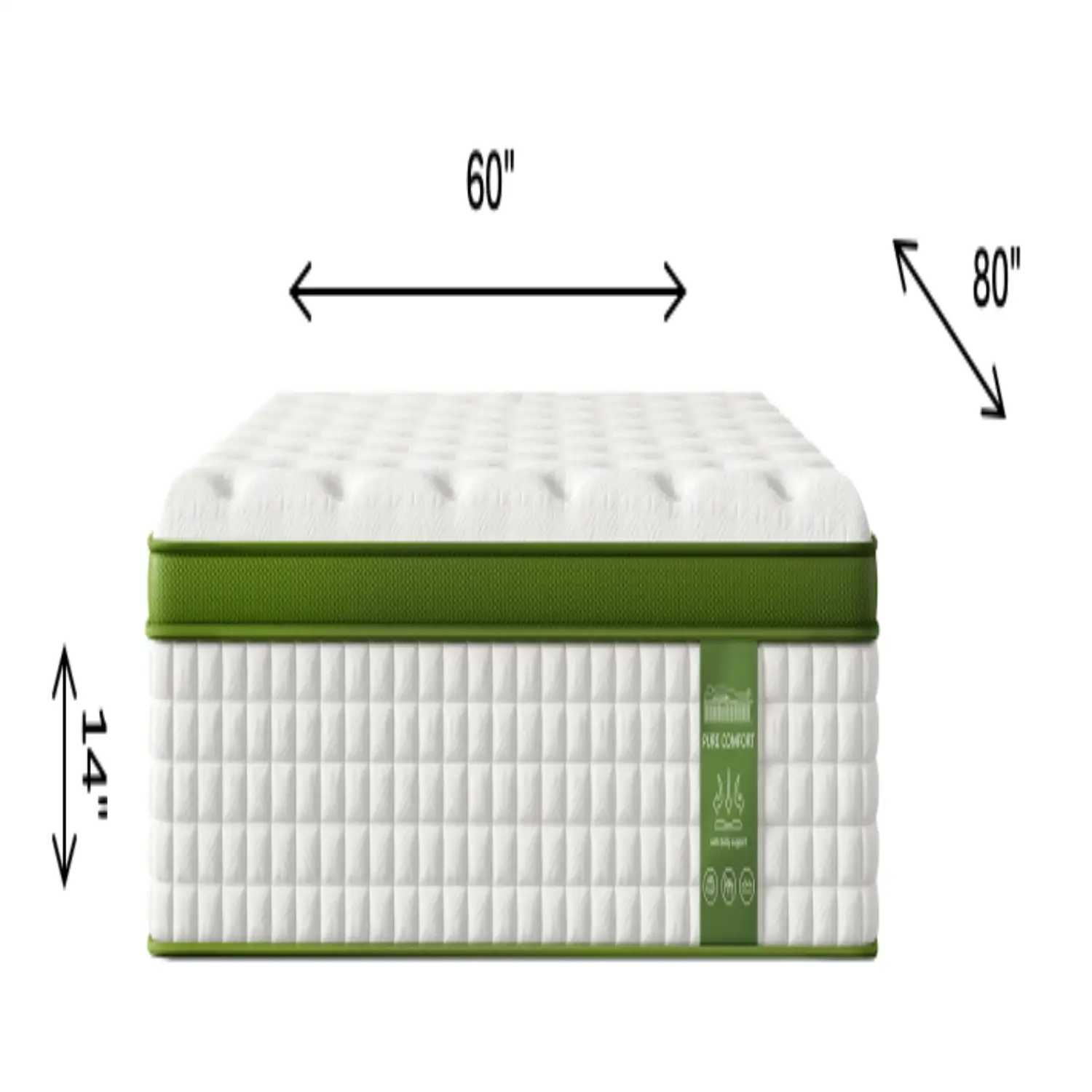 14 Inch Queen Size Hybrid Mattress by HouseOfZazla