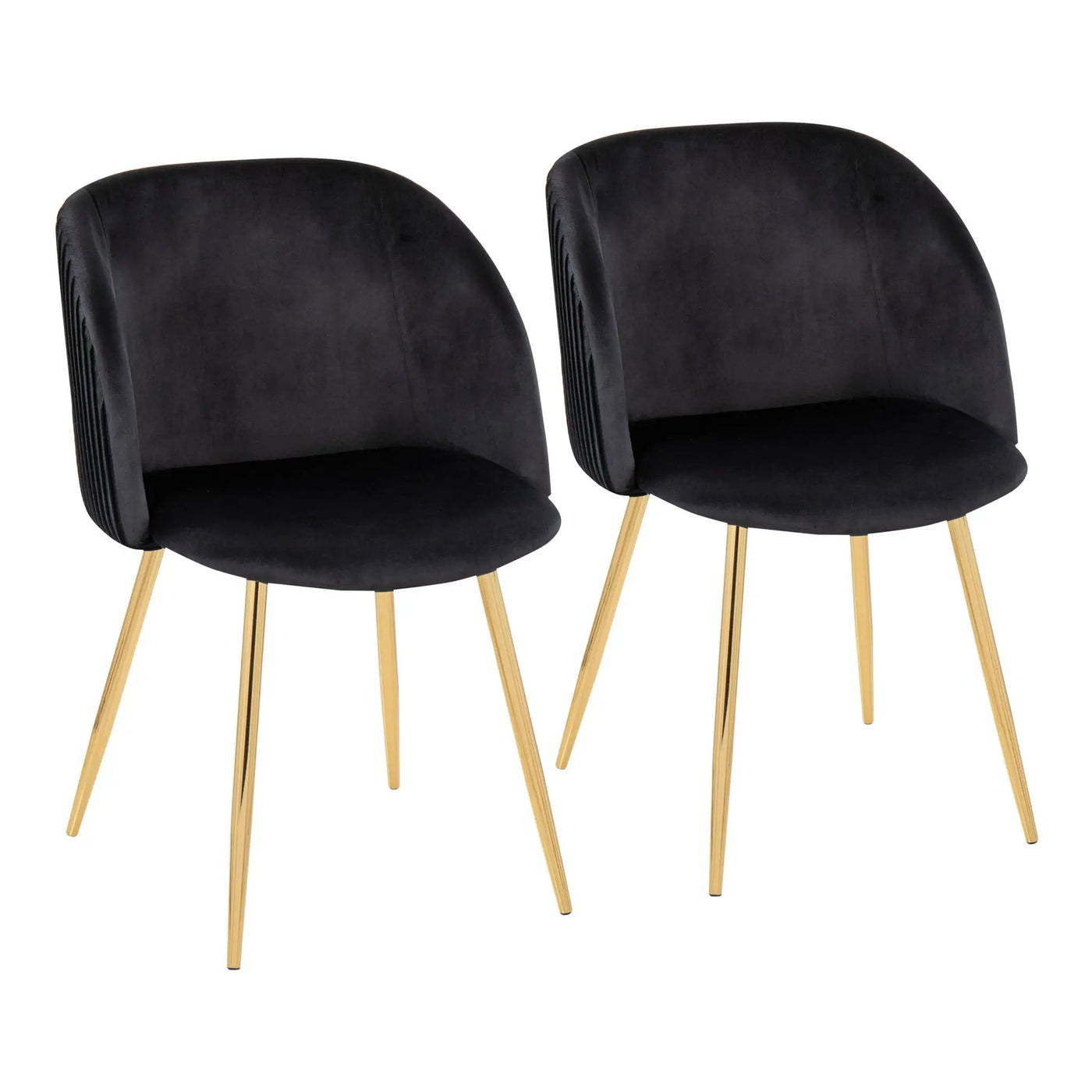 Fran - Pleated Waves Contemporary Chair (Set of 2) by HouseOfZazla