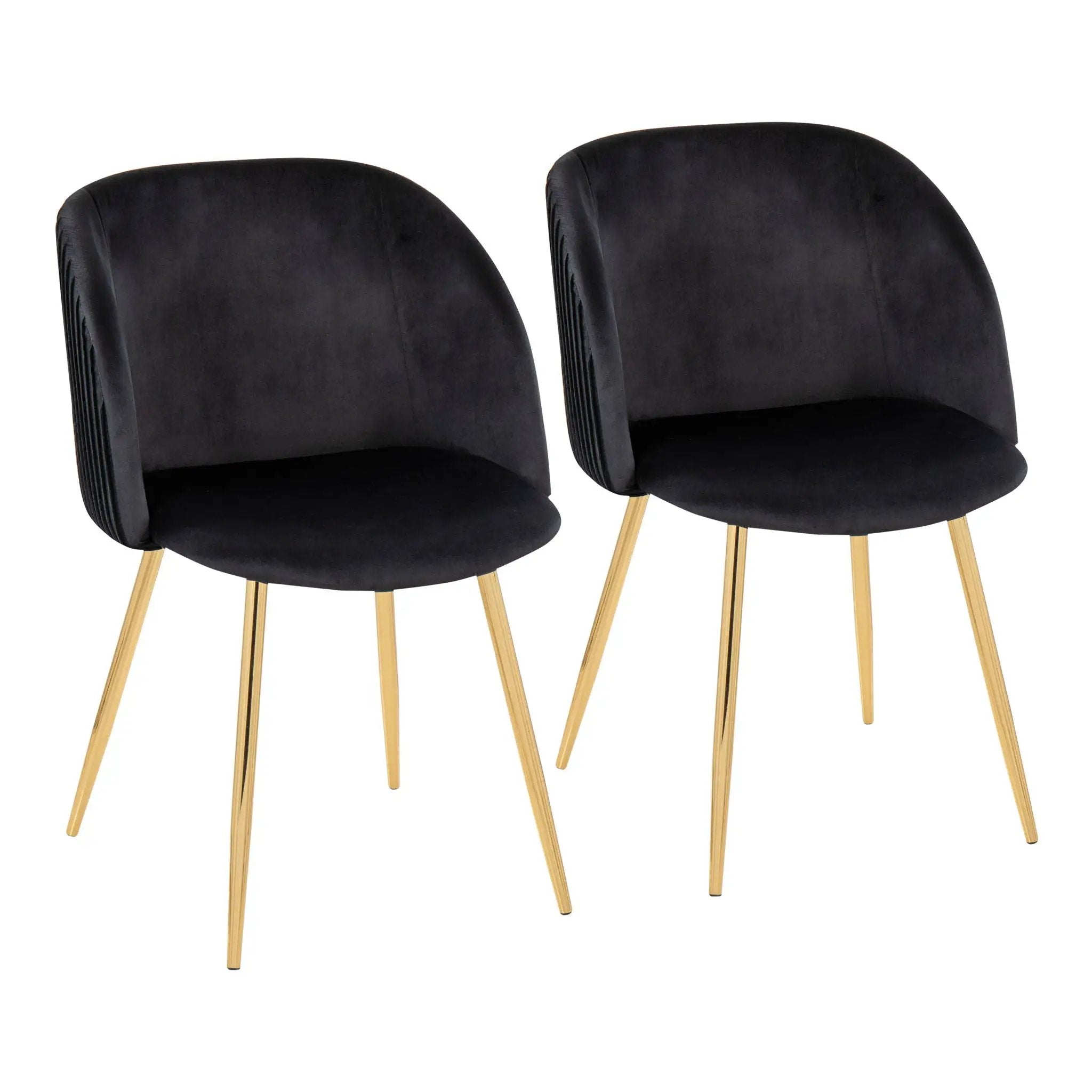 Fran - Pleated Waves Contemporary Chair (Set of 2) by HouseOfZazla