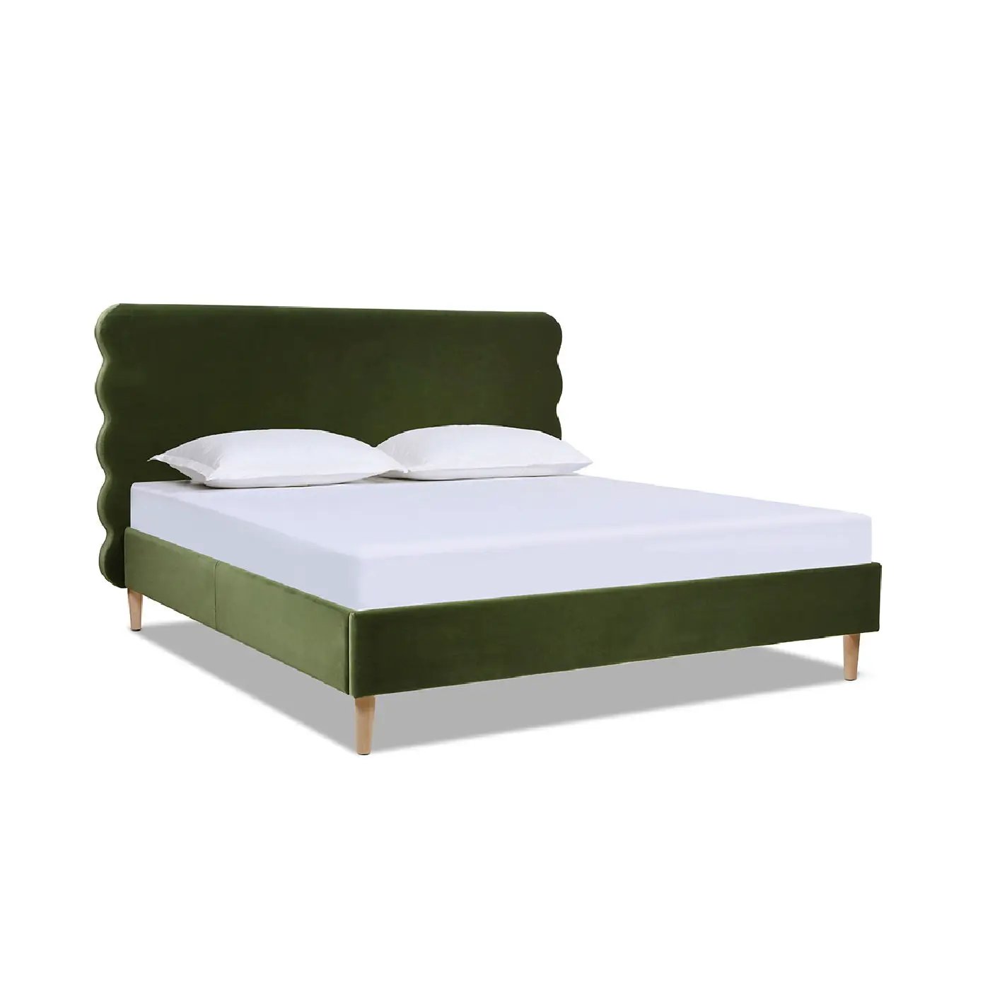 Stockholm - Modern Wavy Headboard Platform Bed by Unique Piece Furniture