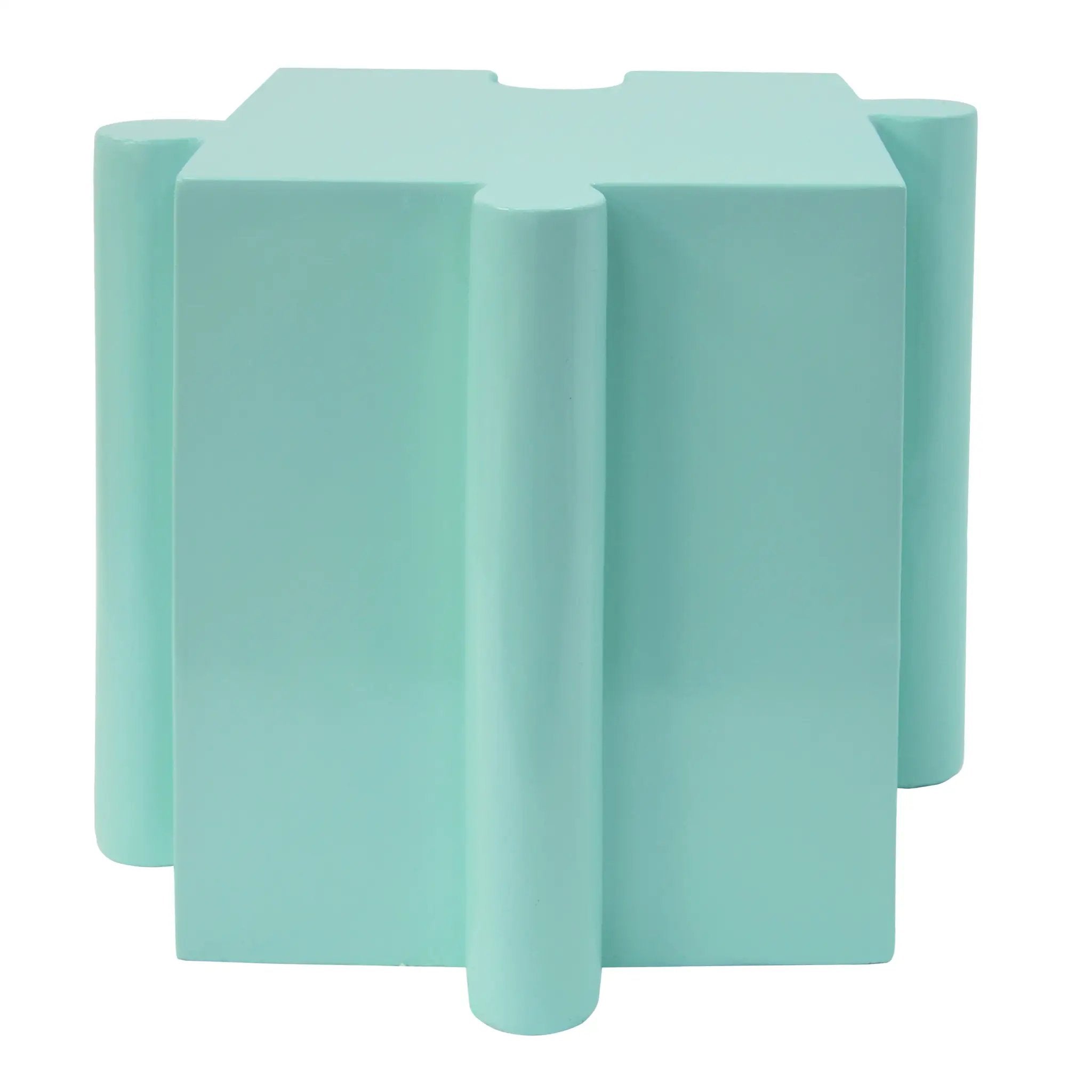 3-Piece Artistic Puzzle Table Set, Modular MGO Side Tables with Interlocking Design by HouseOfZazla