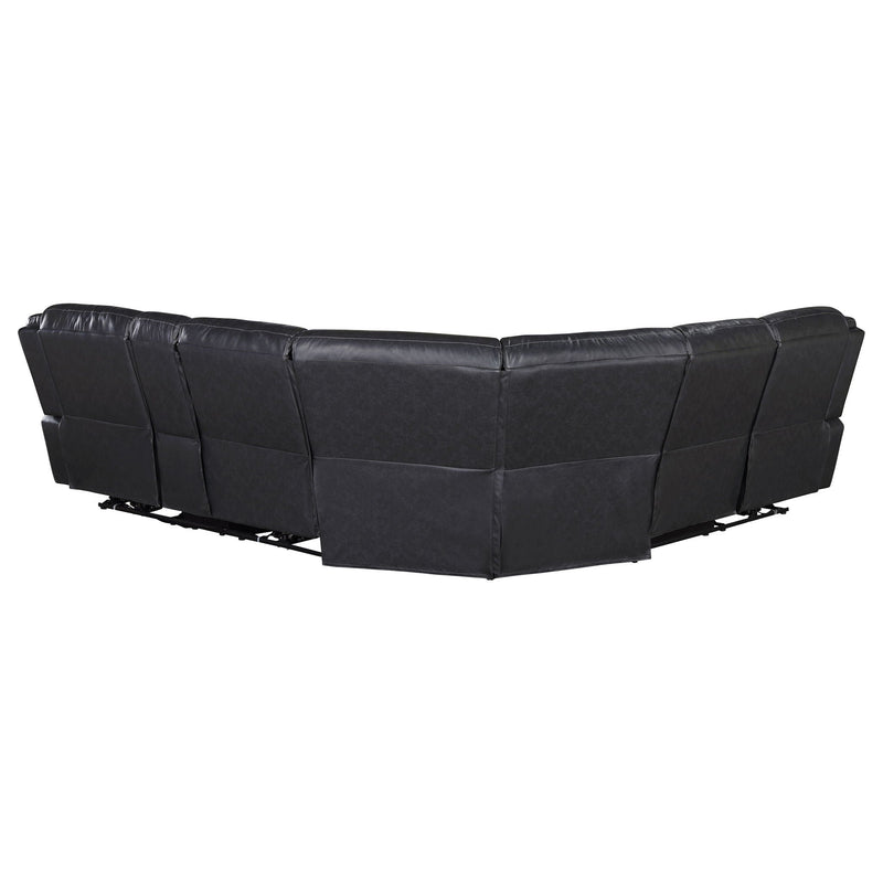 Salerno - Upholstered Power Reclining Sectional Sofa - Dark Gray