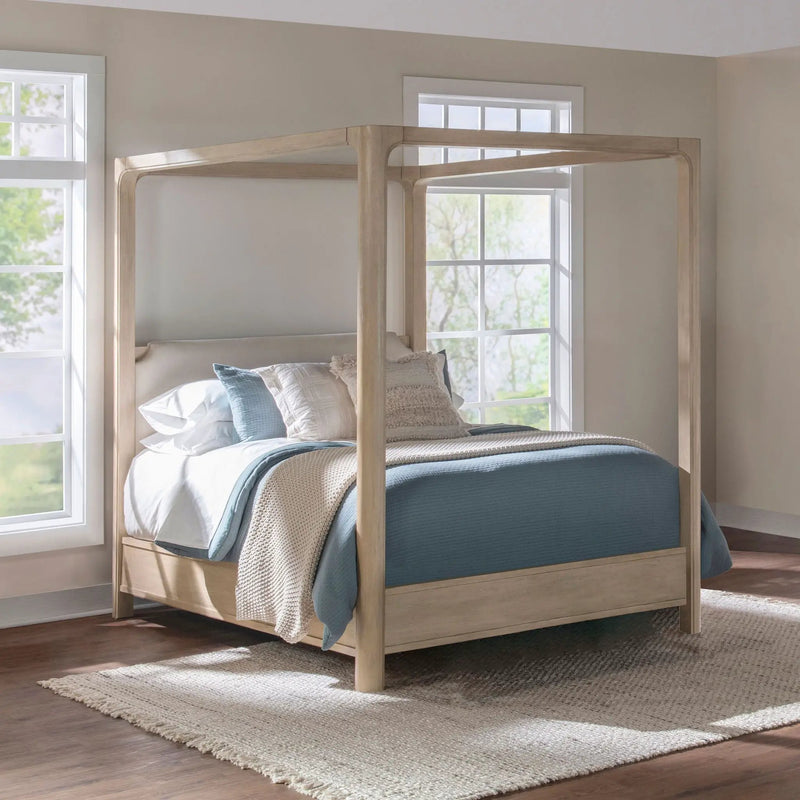 Solano 85-inch Eastern King Canopy Bed Weathered Mango by Unique Piece Furniture