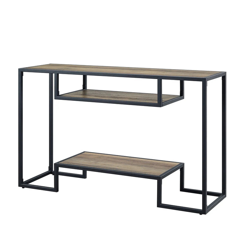 Idella - Sofa Table - Rustic Oak / Black by HouseOfZazla