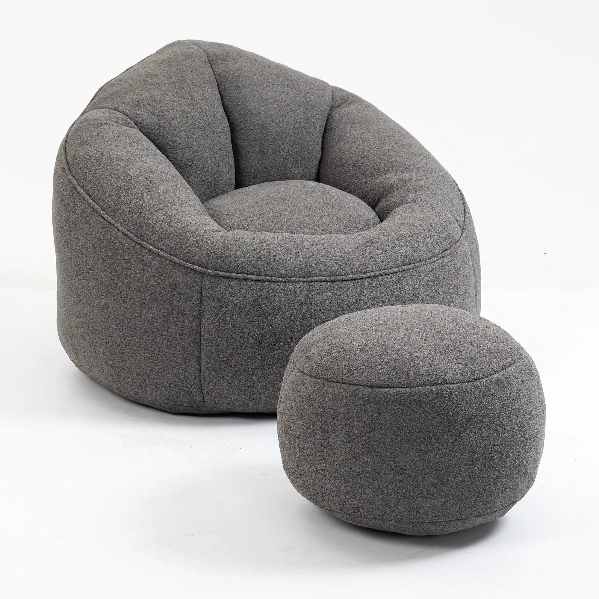 Bedding Bean Bag Sofa Chair High Pressure Foam With Footrest by Unique Piece Furniture