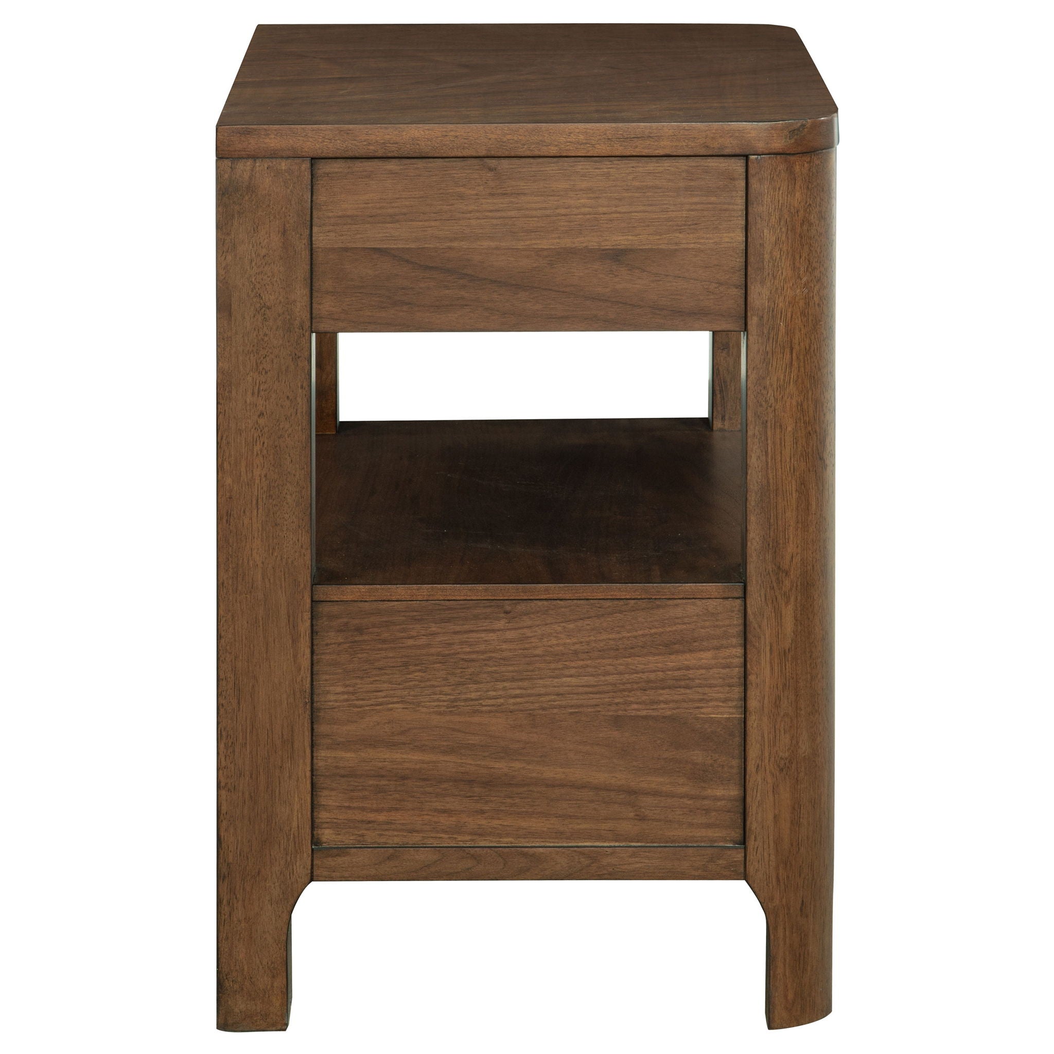 Verona - 2 Drawer Bedside Table With Hidden Storage - Walnut by HouseOfZazla