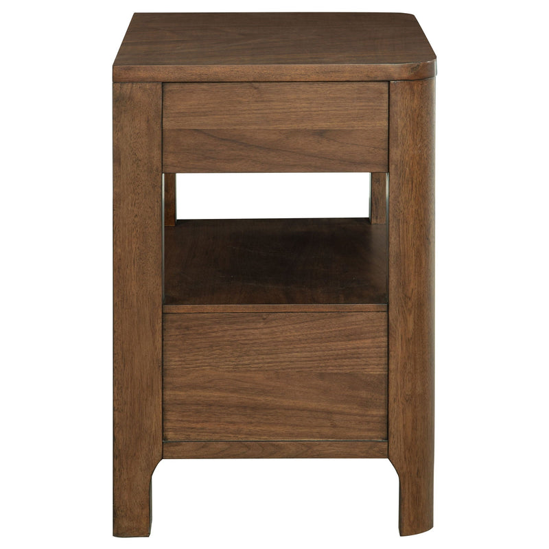 Verona - 2 Drawer Bedside Table With Hidden Storage - Walnut by HouseOfZazla