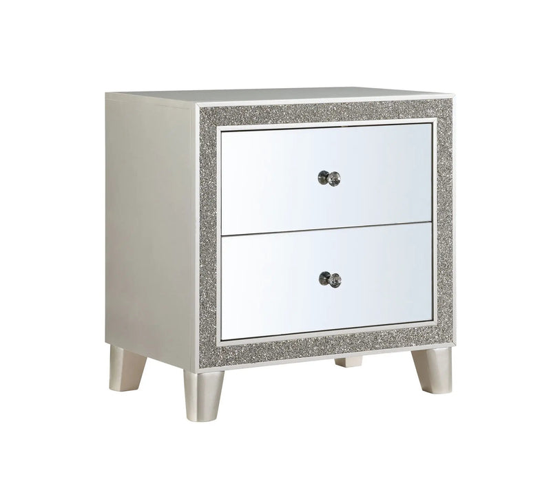 Sliverfluff - Mirrored Nightstand - Champagne by Unique Piece Furniture