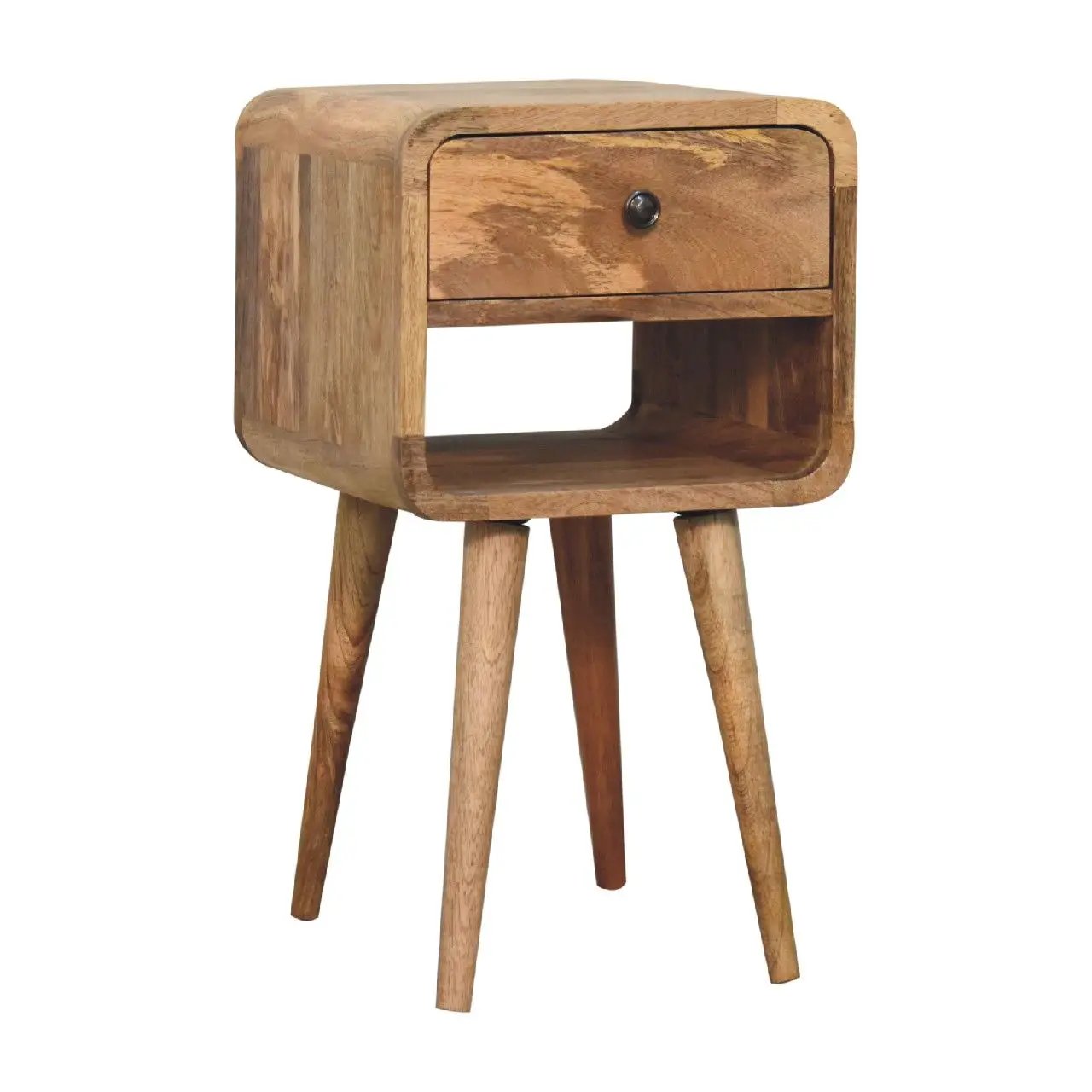 Mini Chestnut Curve Lower Bedside Nifhtstand by HouseOfZazla