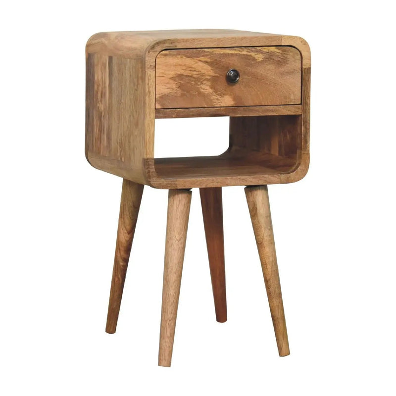 Mini Chestnut Curve Lower Bedside Nifhtstand by HouseOfZazla