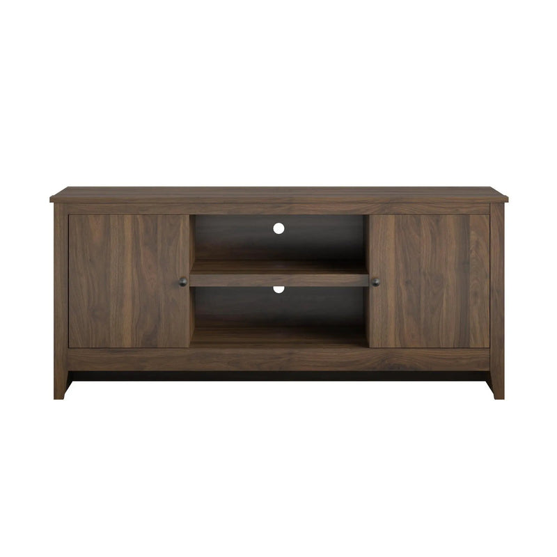 TV Stand For TVs Up To 65" With Open Shelves And Storage Cabinets - Walnut by Unique Piece Furniture