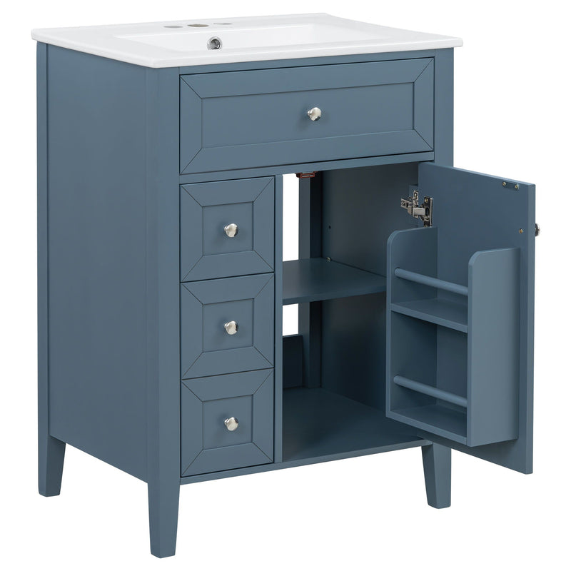 Bathroom Vanity With Sink, Soft Closing Cabinet by HouseOfZazla