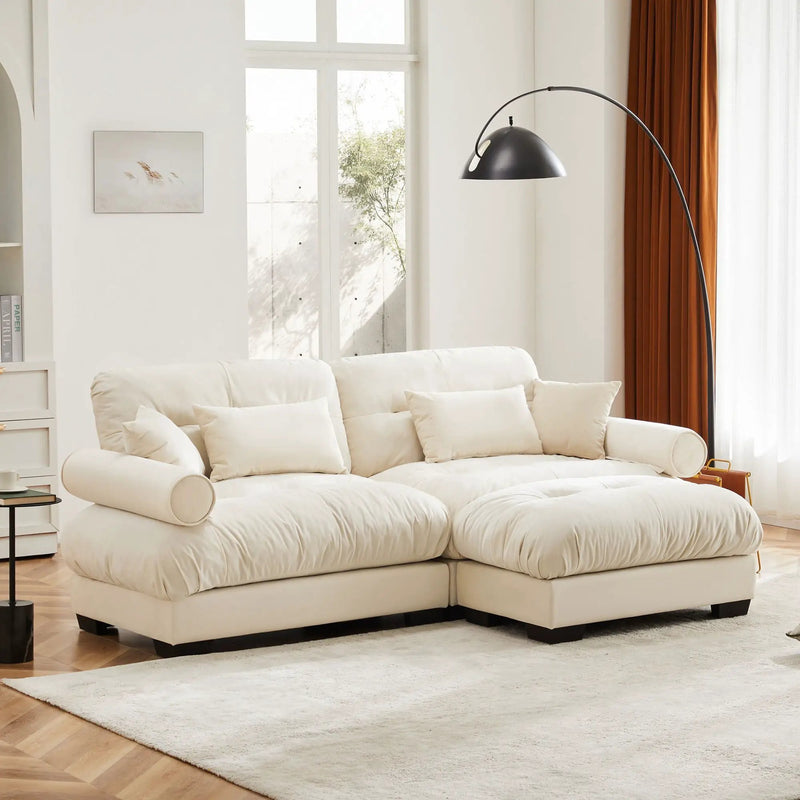 Super Comfort Oversized Modular Sectional Sofa With Movable Ottoman by Unique Piece Furniture
