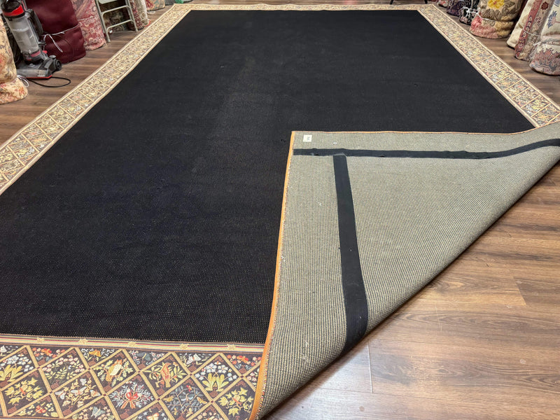 Palace Sized Stark Area Rug 12x19, Black Carpet by Jewel Rugs