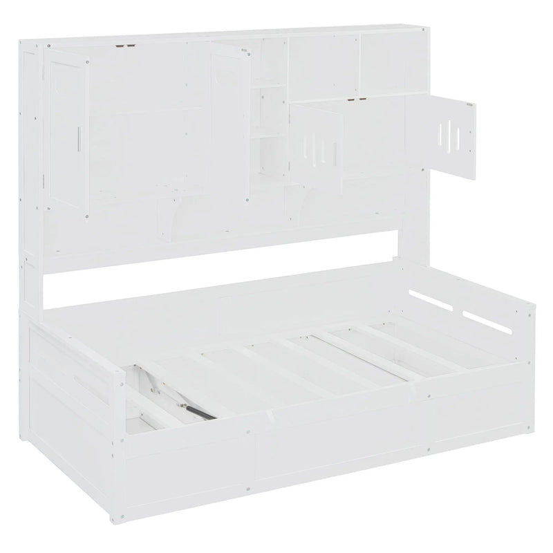 Daybed With All-In-One Cabinet And Shelf by HouseOfZazla