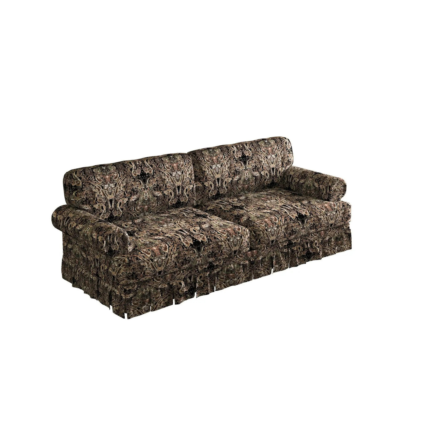 Luxuriously Comfortable Cloud Couch Sofa With Elegant Rolled Arms & Pleated Skirt Design by HouseOfZazla