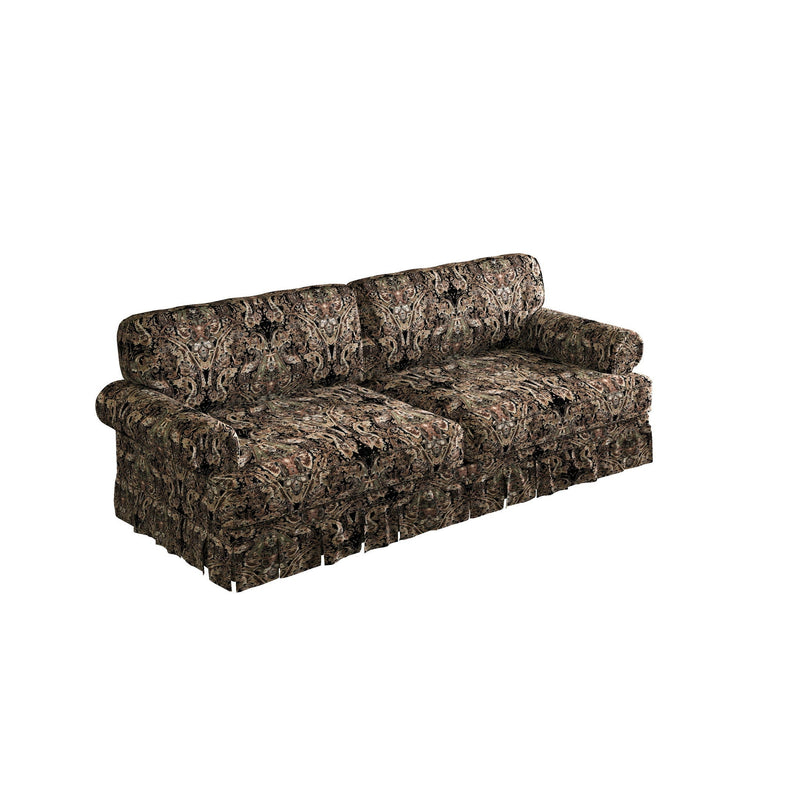Luxuriously Comfortable Cloud Couch Sofa With Elegant Rolled Arms & Pleated Skirt Design by HouseOfZazla