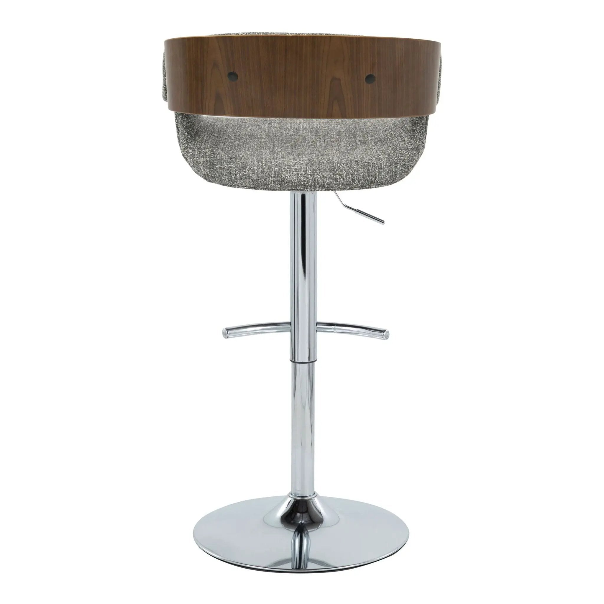 Elisa - Mid Century Modern Adjustable Barstool With Swivel With Rounded T Footrest (Set of 2) by Unique Piece Furniture