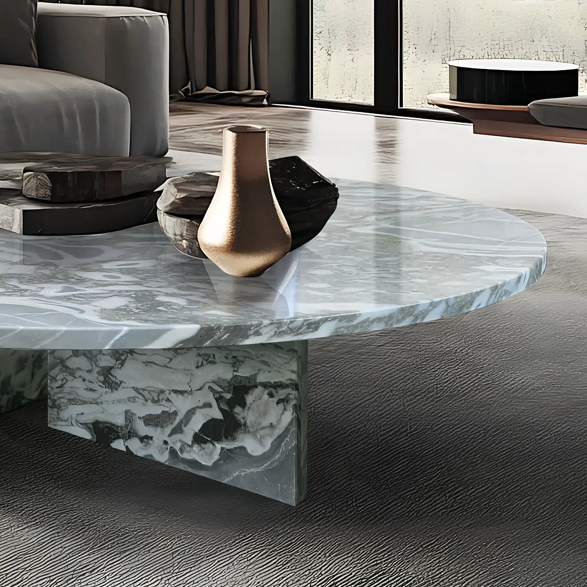 Luxury Coffee Table With Unique Veining, Unique Stone Design by HouseOfZazla
