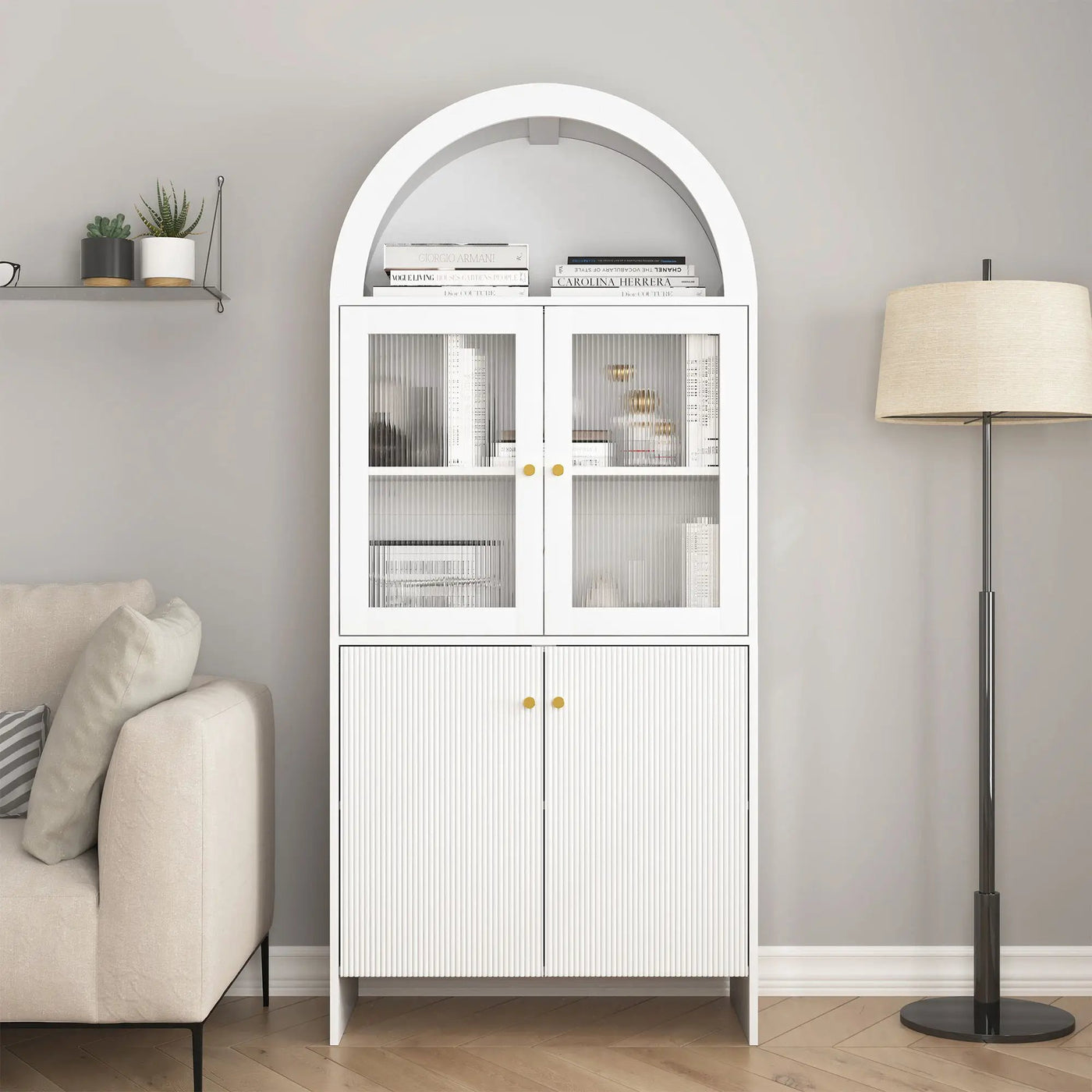 Modern Tech Inspired Dome Cabinet With LED Lighting by Unique Piece Furniture