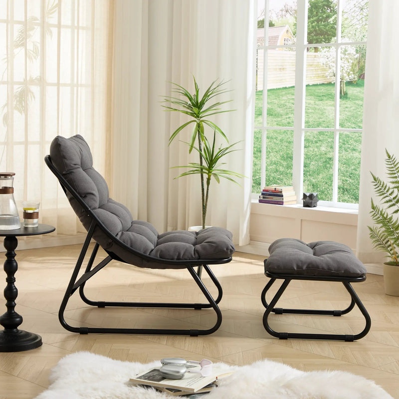 Patio Outdoor Lounge Chair with Ottoman by HouseOfZazla