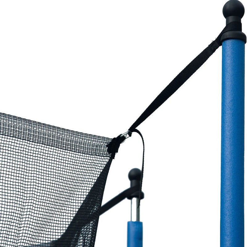 14Ft Trampoline For Adults & Kids With Basketball Hoop, Outdoor Trampolines With Ladder And Safety Enclosure Net For Kids And Adults - Blue by HouseOfZazla
