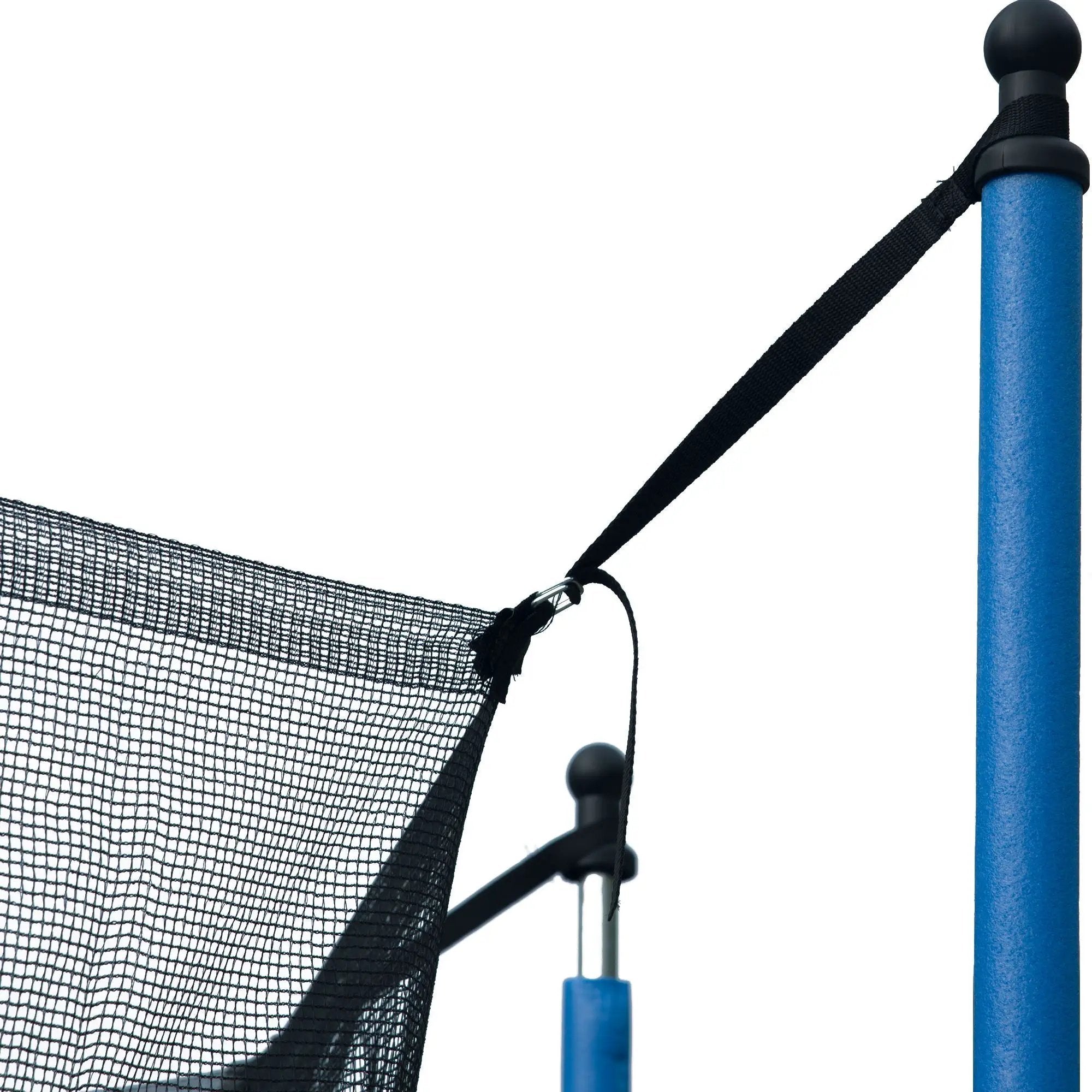 14Ft Trampoline For Adults & Kids With Basketball Hoop, Outdoor Trampolines With Ladder And Safety Enclosure Net For Kids And Adults, Double-Side Color Cover - Blue by HouseOfZazla