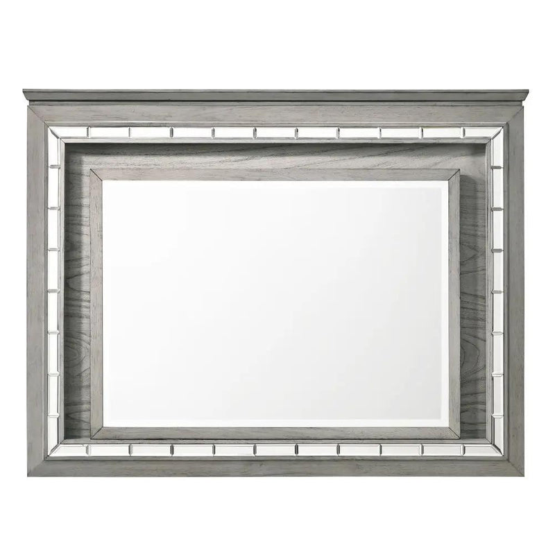 Antares - Mirror With LED - Light Gray Oak by Unique Piece Furniture