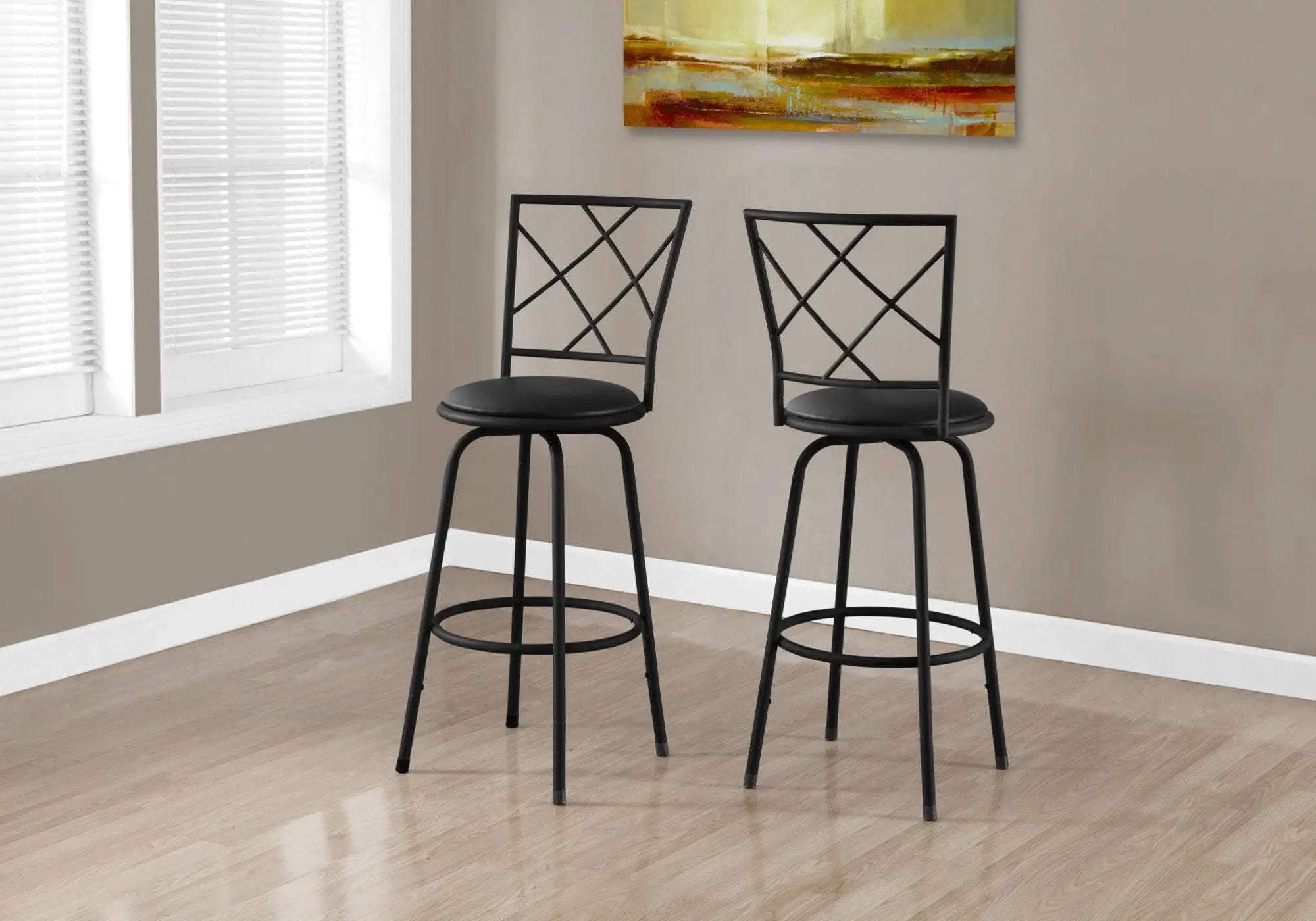 Swivel Stool Bar Height, Contemporary & Modern Style (Set of 2) by HouseOfZazla