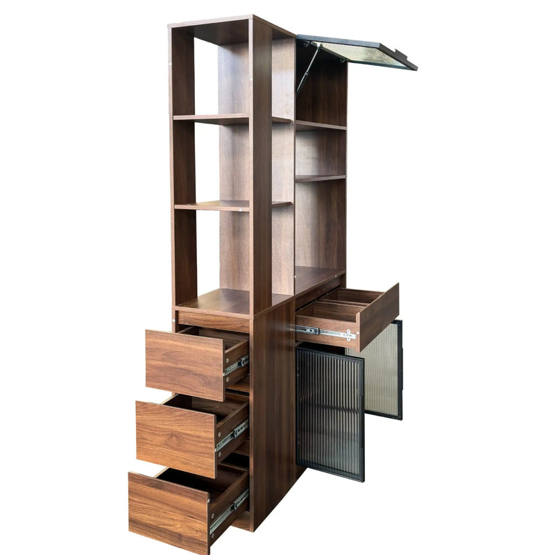 70.87"H Tall Storage Cabinet with Multi-Functional Storage Space by HouseOfZazla