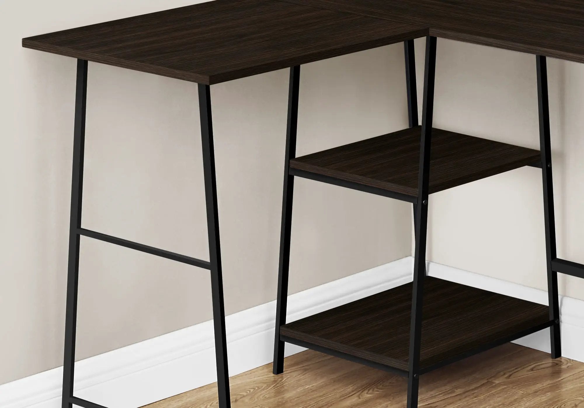 Computer Desk, Home Office, Corner, Storage Shelves, L Shape, Work, Laptop, Contemporary, Modern by Unique Piece Furniture