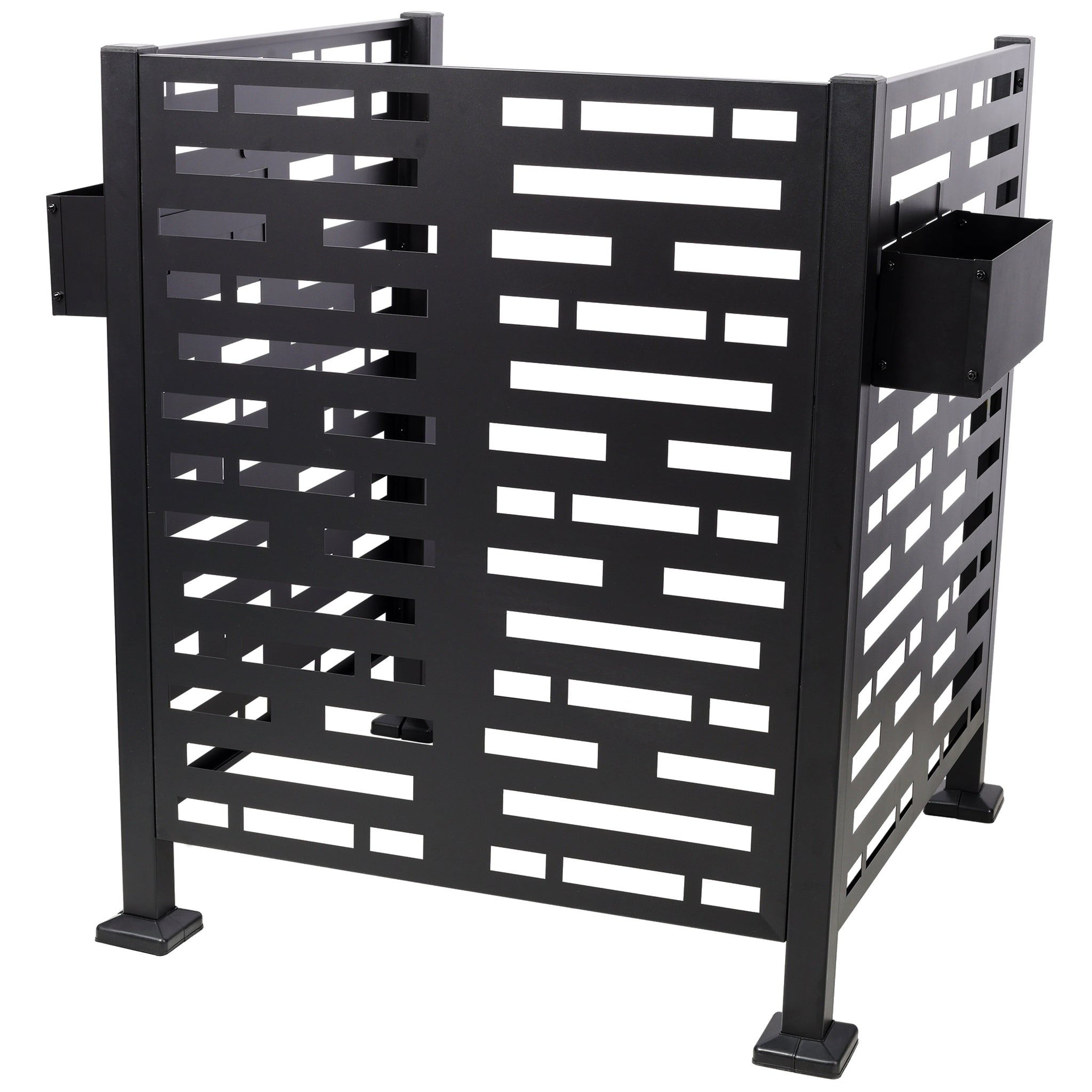 3x3 Ft Metal Air Conditioner Privacy Fence with Planter Boxes by HouseOfZazla
