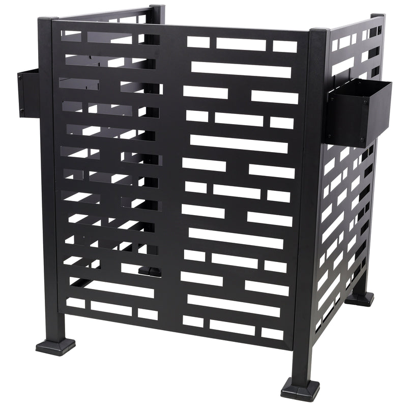 3x3 Ft Metal Air Conditioner Privacy Fence with Planter Boxes by HouseOfZazla