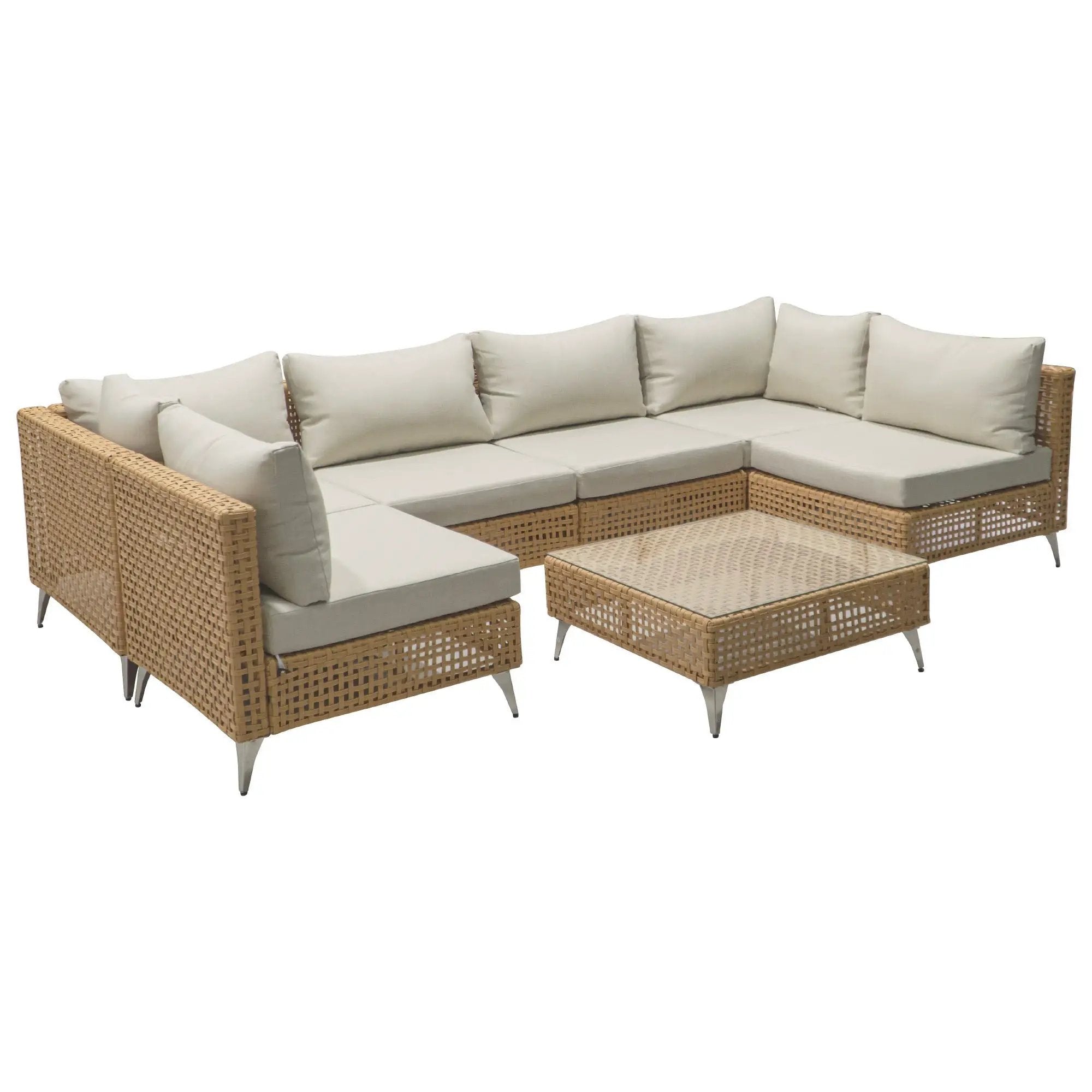 K&K 7-Piece Wicker Patio Furniture Set by HouseOfZazla