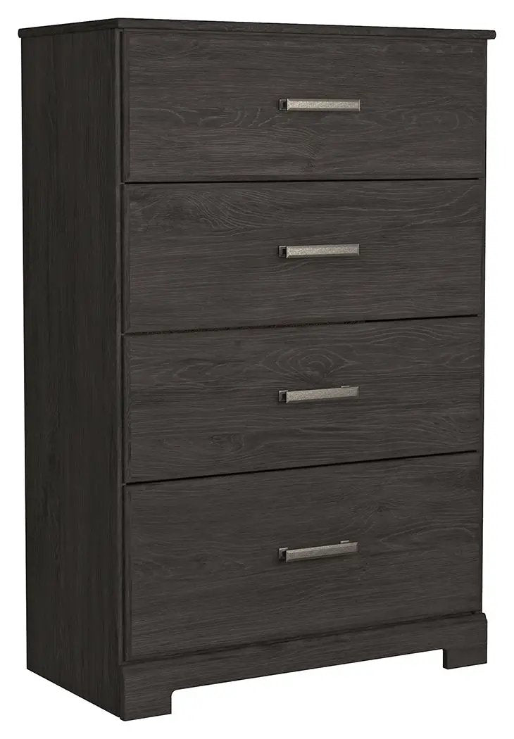 Belachime - Four Drawer Chest - Charcoal by Unique Piece Furniture