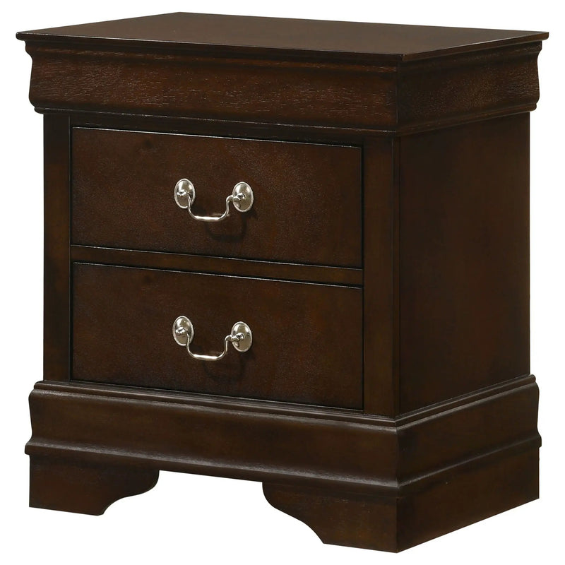 Louis Philippe 2-drawer Nightstand Cappuccino by Unique Piece Furniture