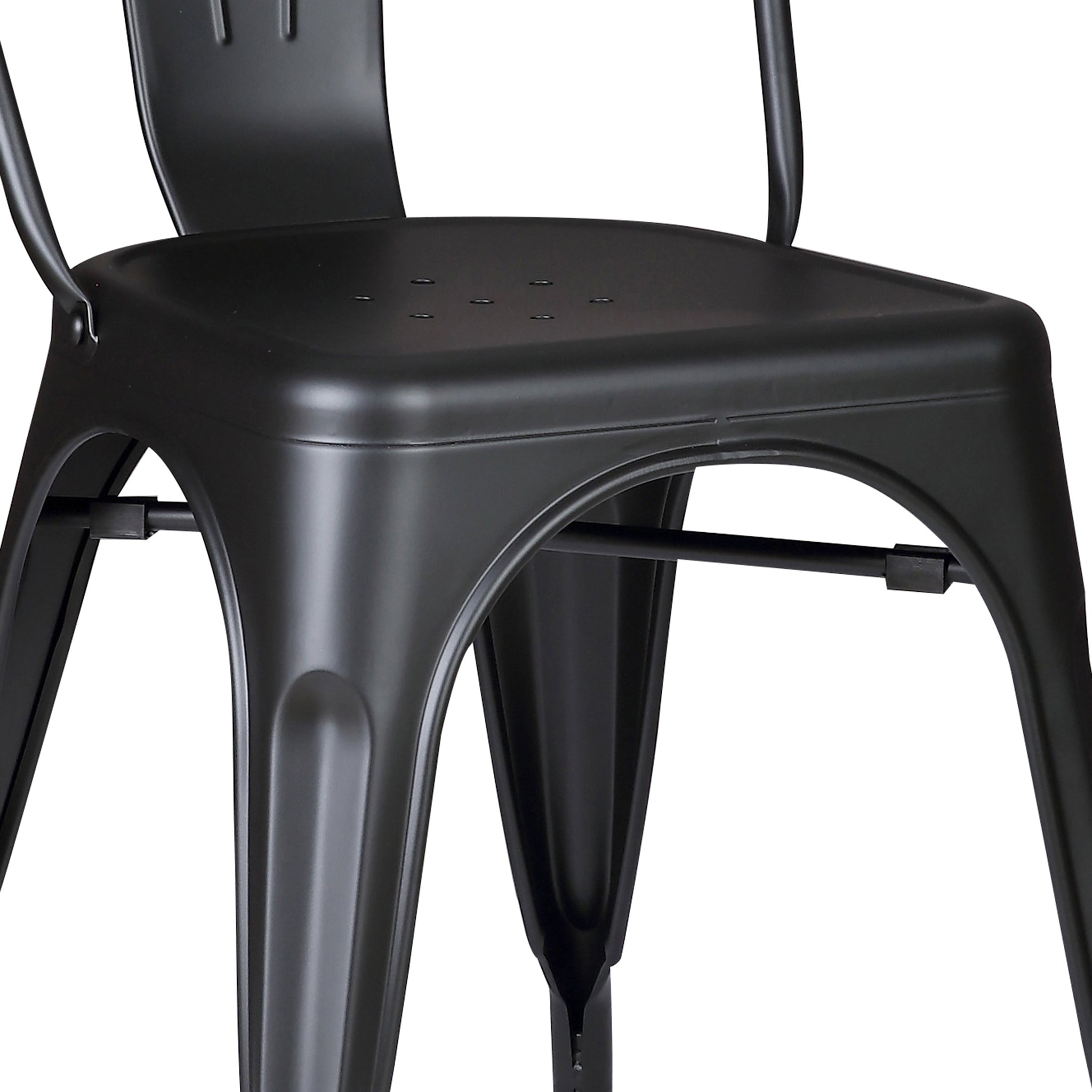 Set of 4 Stackable Metal Dining Chairs by HouseOfZazla